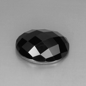 Espinela negro natural de 9,20 ct, corte óvalo, opaco