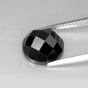 Espinela negro natural de 5,03 ct, corte redondo, opaco