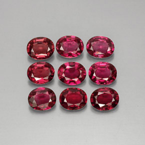 Gemas de espinela rojo natural de  ct, corte óvalo, VS