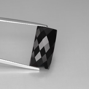 Espinela negro natural de 14,35 ct, baguette, opaco
