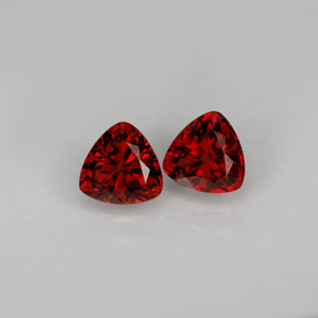 Gemas de espinela rojo intenso natural de  ct, trillón, VS