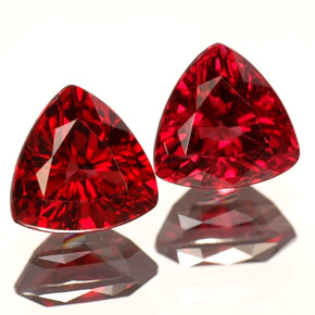 Gemas de espinela rojo natural de  ct, trillón, VVS-VS