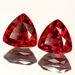 Gemas de espinela rojo natural de  ct, trillón, VVS-VS