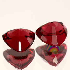 Gemas de espinela rojo natural de  ct, trillón, VVS-VS