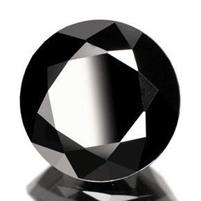 Espinela negro natural de 3,09 ct, corte redondo, opaco