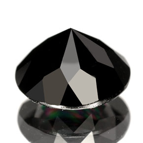 Espinela negro natural de 3,09 ct, corte redondo, opaco