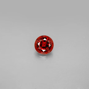 Espinela naranja natural de 0,57 ct, corte redondo, VVS-VS