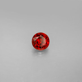 Espinela naranja natural de 0,57 ct, corte redondo, VVS-VS