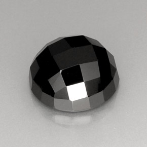 Espinela negro natural de 8,90 ct, corte redondo, opaco