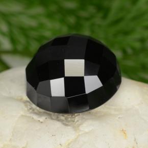 Espinela negro natural de 8,91 ct, corte redondo, opaco