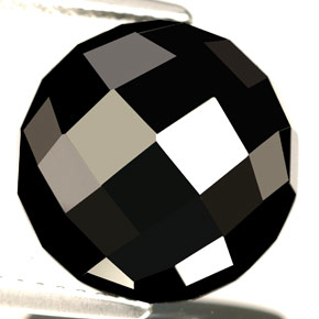 Espinela negro natural de 9,76 ct, corte redondo, opaco
