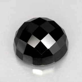 Espinela negro natural de 9,16 ct, corte redondo, opaco