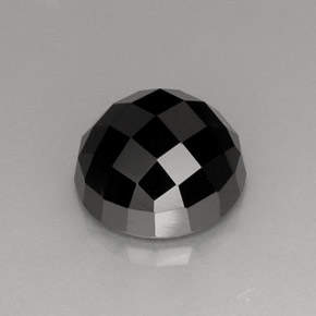 Espinela negro natural de 9,44 ct, corte redondo, opaco
