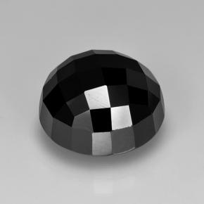 Espinela negro natural de 8,89 ct, corte redondo, opaco