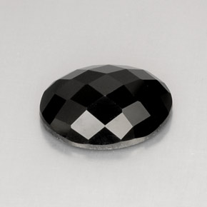 Espinela negro natural de 10,35 ct, corte óvalo, opaco