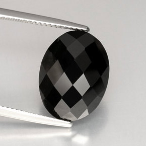 Espinela negro natural de 10,35 ct, corte óvalo, opaco
