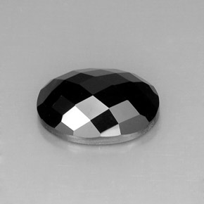 Espinela negro natural de 10,46 ct, corte óvalo, opaco