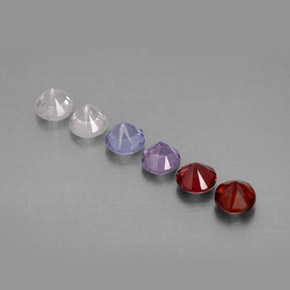 Gemas de espinela multicolor natural de  ct, corte redondo, VVS-VS