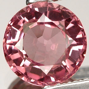 Espinela rosa natural de 1,13 ct, corte redondo, VS