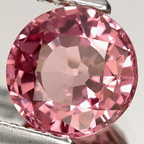 Espinela rosa natural de 1,13 ct, corte redondo, VS