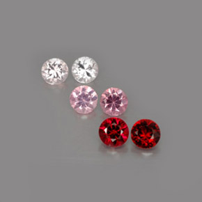 Gemas de espinela multicolor natural de  ct, corte redondo, VVS-VS