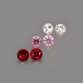 Gemas de espinela multicolor natural de  ct, corte redondo, VVS-VS