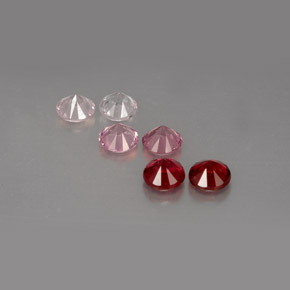 Gemas de espinela multicolor natural de  ct, corte redondo, VVS-VS