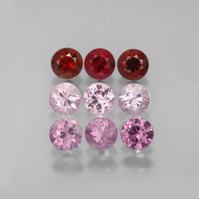 Gemas de espinela multicolor natural de  ct, corte redondo, VVS-VS