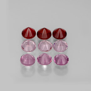 Gemas de espinela multicolor natural de  ct, corte redondo, VVS-VS