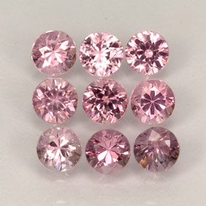 Gemas de espinela rosa natural de  ct, corte redondo, VVS-VS