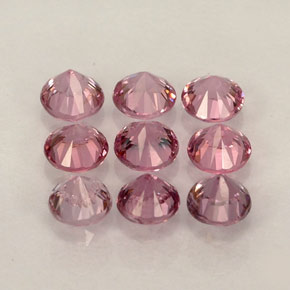 Gemas de espinela rosa natural de  ct, corte redondo, VVS-VS