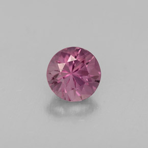 Espinela violeta natural de 0,46 ct, corte redondo, VVS-VS