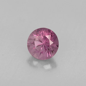 Espinela violeta natural de 0,46 ct, corte redondo, VVS-VS