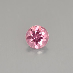 Espinela rosa natural de 0,44 ct, corte redondo, VVS-VS