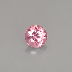 Espinela rosa natural de 0,44 ct, corte redondo, VVS-VS