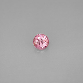 Espinela rosa natural de 0,39 ct, corte redondo, VVS