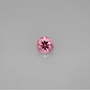 Espinela rosa natural de 0,39 ct, corte redondo, VVS