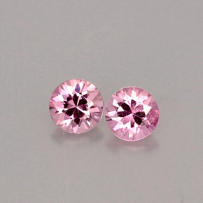 Gemas de espinela rosa natural de  ct, corte redondo, VVS-VS