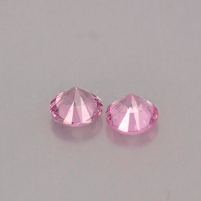 Gemas de espinela rosa natural de  ct, corte redondo, VVS-VS