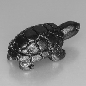 Espinela negro natural de 23,03 ct, forma elegante, opaco