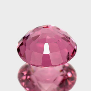 Espinela rosa natural de 1,25 ct, corte redondo, VVS
