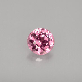 Espinela rosa natural de 0,45 ct, corte redondo, VVS-VS