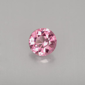 Espinela rosa natural de 0,45 ct, corte redondo, VVS-VS