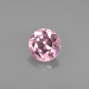 Espinela rosa natural de 0,44 ct, corte redondo, VVS