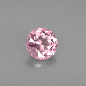 Espinela rosa natural de 0,44 ct, corte redondo, VVS