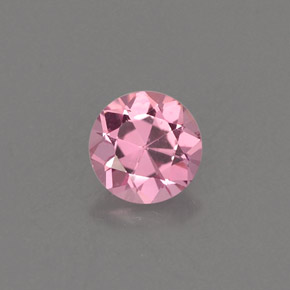 Espinela rosa natural de 0,46 ct, corte redondo, VS