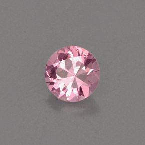 Espinela rosa natural de 0,46 ct, corte redondo, VS