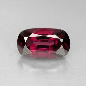 Espinela rojo natural de 3,85 ct, corte cojín, VS