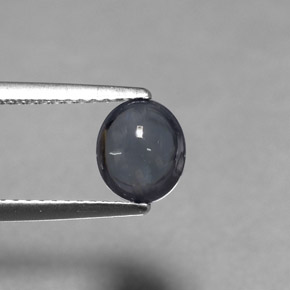 Espinela gris natural de 1,32 ct, corte óvalo, transparente