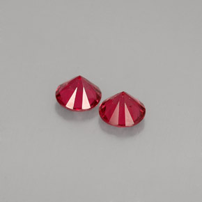 Gemas de espinela rojo natural de  ct, corte redondo, VVS-VS